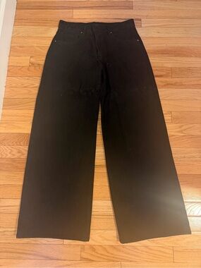 Mango Black Wide-Leg Women’s Jeans with rhinestones